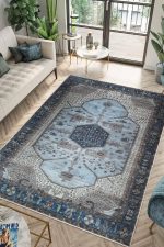 Washable Vintage Area Rug 10x14 Non-Slip Backing