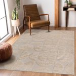 High-Low Beige Area Rug 9x12