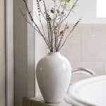 White Porcelain Vase 10" Modern