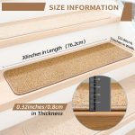 Peel Stick Stair Treads 15-Pack 9x30 Beige - Image 2