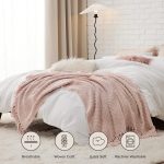 Chenille Textured Throw Blanket Pink 50x60 - Image 2