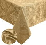 Damask Waterproof Tablecloth 60x120 Gold - Image 2