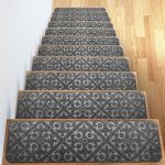Carpet Stair Treads Set 13 Non Slip Gray 8x30